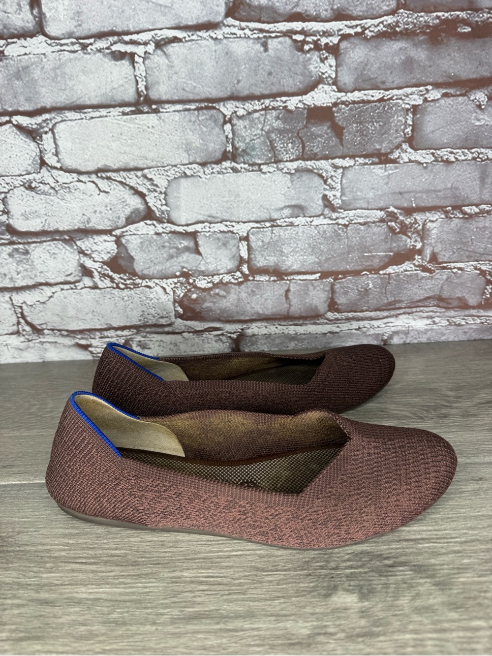 Rothy's The Flat Brown Knit Fabric Round Toe Ballet Flats Women Sz 8.5M US/39EU